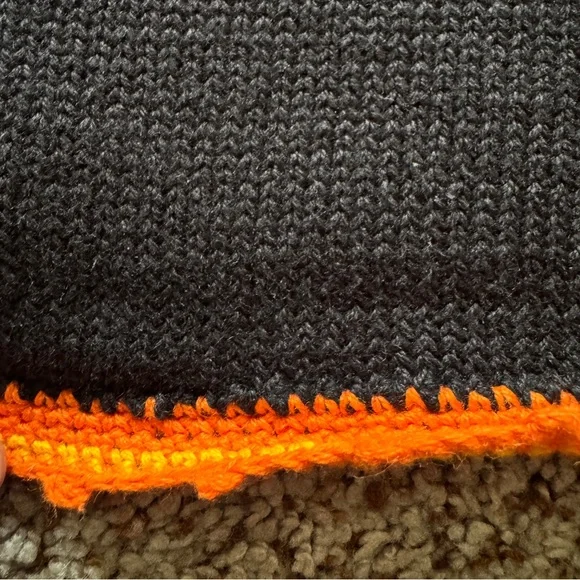 Vintage Halloween Sweater Vest Cat Pumpkin Ghost Applique Black Button Front L - Picture 12 of 14